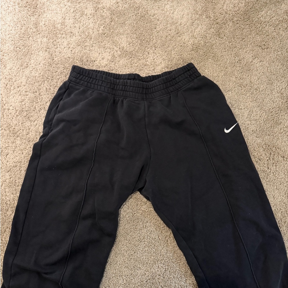 Nike Black Sweatpants with White Logo - Picture 2 of 3